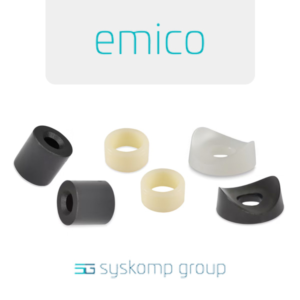 EMICO - podkładki i koszulki (rurki) bez gwintu