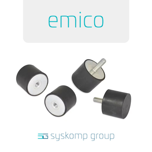 EMICO - tłumiki gumowo-metalowe