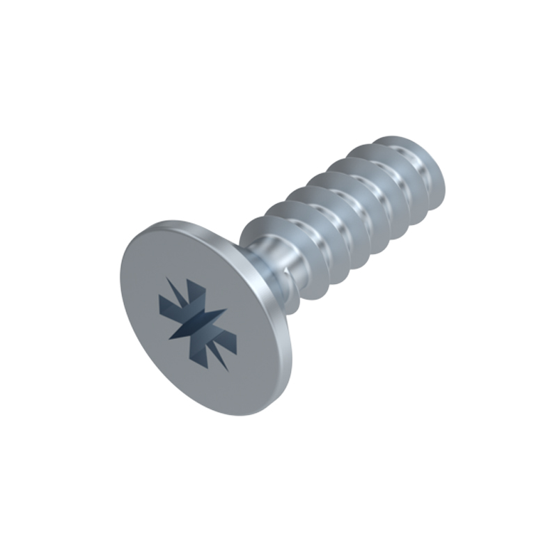 Wkręt z łbem stożkowym z gniazdem PZ do tworzyw