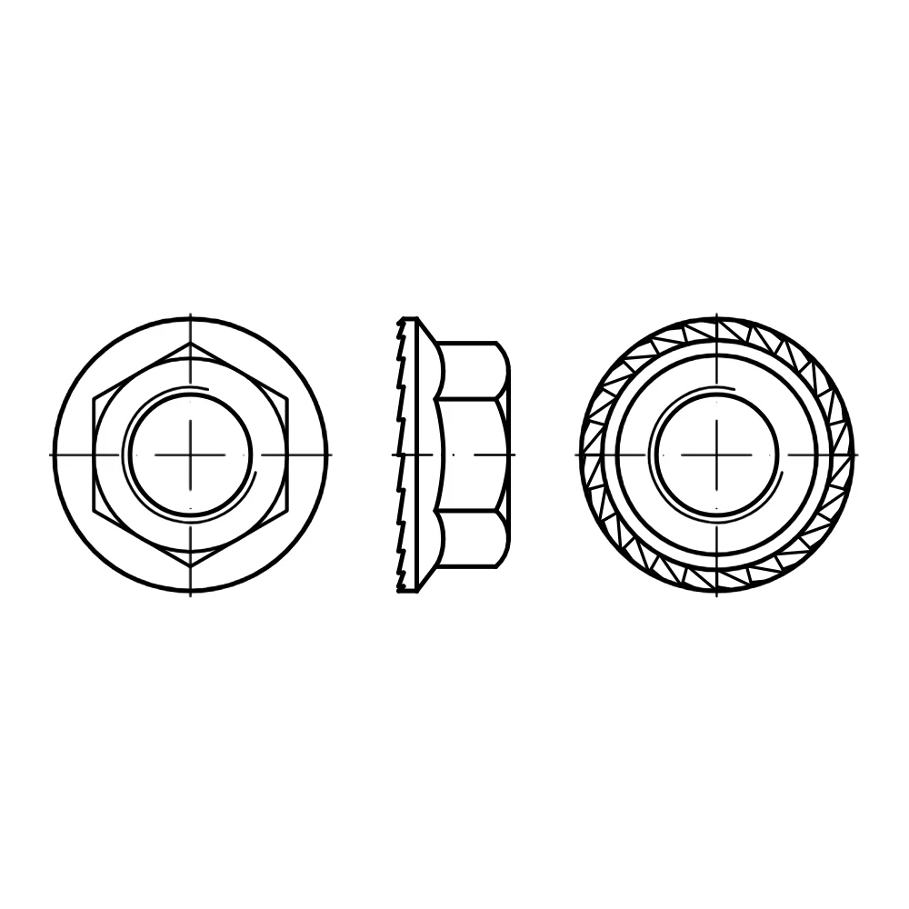 Nakrętka kołnierzowa ząbkowana - HS88934