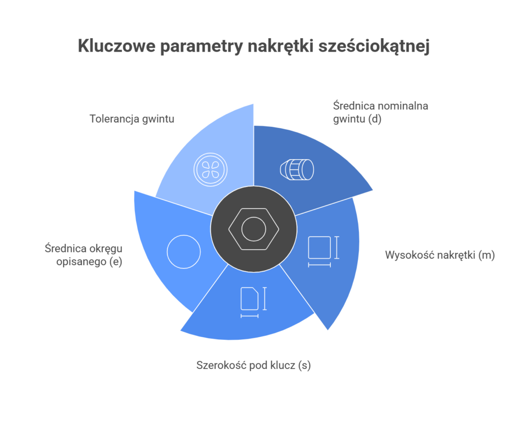 Kluczowe parametry nakrętki sześciokątnej